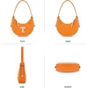 image:imageNCAA Crescent Shoulder Bag for Women Half Moon Clutch Purses for BirthdayGraduation GiftsTenorange
