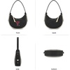 image:imageNCAA Crescent Shoulder Bag for Women Half Moon Clutch Purses for BirthdayGraduation GiftsTtublack