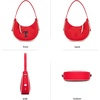 image:imageNCAA Crescent Shoulder Bag for Women Half Moon Clutch Purses for BirthdayGraduation GiftsTtured
