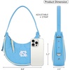 image:imageNCAA Crescent Shoulder Bag for Women Half Moon Clutch Purses for BirthdayGraduation GiftsUnclight Blue