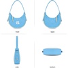 image:imageNCAA Crescent Shoulder Bag for Women Half Moon Clutch Purses for BirthdayGraduation GiftsUnclight Blue