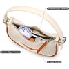 image:imageNCAA Crescent Shoulder Bag for Women Half Moon Clutch Purses for BirthdayGraduation GiftsUtbeige