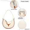 image:imageNCAA Crescent Shoulder Bag for Women Half Moon Clutch Purses for BirthdayGraduation GiftsUtbeige