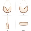 image:imageNCAA Crescent Shoulder Bag for Women Half Moon Clutch Purses for BirthdayGraduation GiftsUtbeige