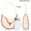 image:imageNCAA Crescent Shoulder Bag for Women Half Moon Clutch Purses for BirthdayGraduation GiftsUtbeige