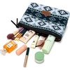 image:imageWrangler Makeup Bag Travel Toiletry Bag Waterproof Cosmetic Bag for Women  Western Aztec Make Up Bag Portable Large Makeup OrganizerCute Makeup PouchBlack