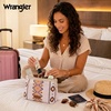 image:imageWrangler Makeup Bag Travel Toiletry Bag Waterproof Cosmetic Bag for Women  Western Aztec Make Up Bag Portable Large Makeup OrganizerCute Makeup PouchBeige