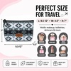 image:imageWrangler Makeup Bag Travel Toiletry Bag Waterproof Cosmetic Bag for Women  Western Aztec Make Up Bag Portable Large Makeup OrganizerCute Makeup PouchBlack