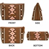 image:imageWrangler Makeup Bag Travel Toiletry Bag Waterproof Cosmetic Bag for Women  Western Aztec Make Up Bag Portable Large Makeup OrganizerCute Makeup PouchLight Brown