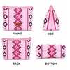 image:imageWrangler Makeup Bag Travel Toiletry Bag Waterproof Cosmetic Bag for Women  Western Aztec Make Up Bag Portable Large Makeup OrganizerCute Makeup PouchPink