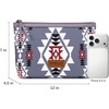 image:imageWrangler Makeup Bag Travel Toiletry Bag Waterproof Cosmetic Bag for Women  Western Aztec Make Up Bag Portable Large Makeup OrganizerCute Makeup PouchPurple