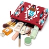 image:imageWrangler Makeup Bag Travel Toiletry Bag Waterproof Cosmetic Bag for Women  Western Aztec Make Up Bag Portable Large Makeup OrganizerCute Makeup PouchRed