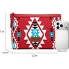 image:imageWrangler Makeup Bag Travel Toiletry Bag Waterproof Cosmetic Bag for Women  Western Aztec Make Up Bag Portable Large Makeup OrganizerCute Makeup PouchRed