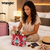 image:imageWrangler Makeup Bag Travel Toiletry Bag Waterproof Cosmetic Bag for Women  Western Aztec Make Up Bag Portable Large Makeup OrganizerCute Makeup PouchRed