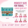 image:imageWrangler Makeup Bag Travel Toiletry Bag Waterproof Cosmetic Bag for Women  Western Aztec Make Up Bag Portable Large Makeup OrganizerCute Makeup PouchTurquoise