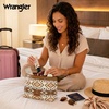 image:imageWrangler Makeup Bag Travel Toiletry Bag Waterproof Cosmetic Bag for Women  Western Aztec Make Up Bag Portable Large Makeup OrganizerCute Makeup PouchTan