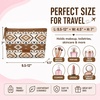image:imageWrangler Makeup Bag Travel Toiletry Bag Waterproof Cosmetic Bag for Women  Western Aztec Make Up Bag Portable Large Makeup OrganizerCute Makeup PouchTan