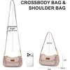 image:imageWrangler Small Shoulder Bag Cute Purses for Women Handbag Underarm Bag  Mini Crossbody Bag 2 Removable Straps Front Back Small Pockets PU Leather Hobo Bag Retro Purse for Dating EverydayPink