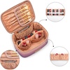 image:imageWrangler Travel Makeup Bag 2pcs Set Cosmetic Bag with Makeup Brush Holder  Portable Make Up OrganizerLarge Toiletry Bag with Divider and Handle for WomenPurple