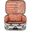 image:imageWrangler Travel Makeup Bag 2pcs Set Cosmetic Bag with Makeup Brush Holder  Portable Make Up OrganizerLarge Toiletry Bag with Divider and Handle for WomenAztecBlack