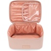 image:imageWrangler Travel Makeup Bag 2pcs Set Cosmetic Bag with Makeup Brush Holder  Portable Make Up OrganizerLarge Toiletry Bag with Divider and Handle for WomenLight Pink