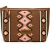 image:imageWrangler Makeup Bag Travel Toiletry Bag Waterproof Cosmetic Bag for Women  Western Aztec Make Up Bag Portable Large Makeup OrganizerCute Makeup PouchLight Brown