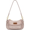 image:imageWrangler Small Shoulder Bag Cute Purses for Women Handbag Underarm Bag  Mini Crossbody Bag 2 Removable Straps Front Back Small Pockets PU Leather Hobo Bag Retro Purse for Dating EverydayPink