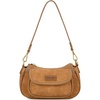 image:imageWrangler Small Shoulder Bag Cute Purses for Women Handbag Underarm Bag  Mini Crossbody Bag 2 Removable Straps Front Back Small Pockets PU Leather Hobo Bag Retro Purse for Dating EverydayLight Brown