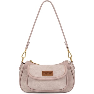 image:imageWrangler Small Shoulder Bag Cute Purses for Women Handbag Underarm Bag  Mini Crossbody Bag 2 Removable Straps Front Back Small Pockets PU Leather Hobo Bag Retro Purse for Dating EverydayPink