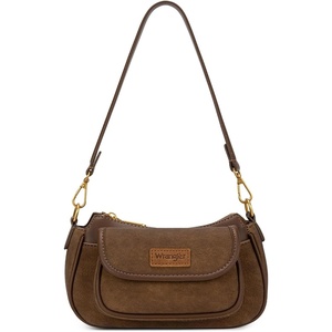 image:imageWrangler Small Shoulder Bag Cute Purses for Women Handbag Underarm Bag  Mini Crossbody Bag 2 Removable Straps Front Back Small Pockets PU Leather Hobo Bag Retro Purse for Dating EverydayCoffee