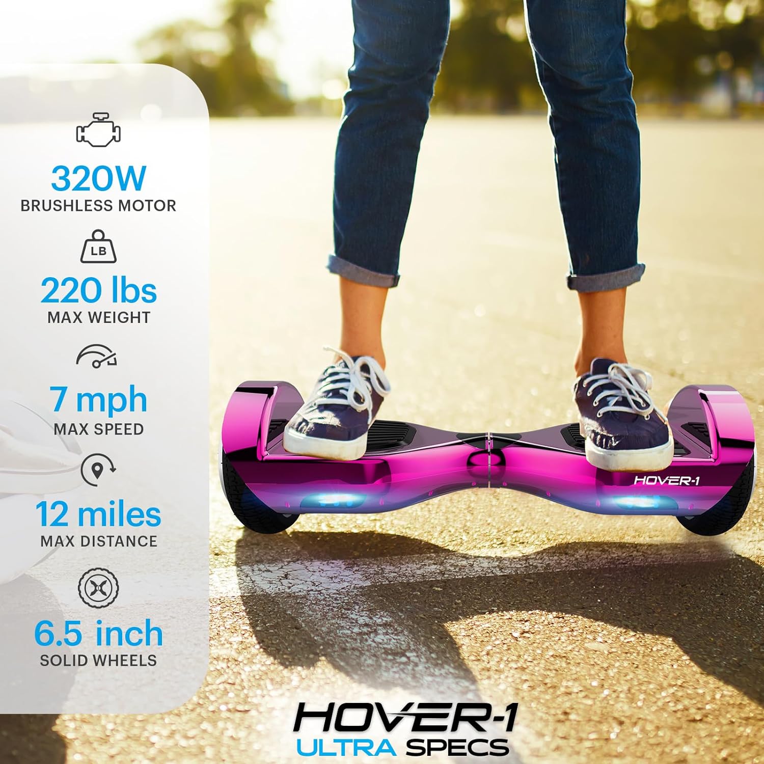 Rydon Zoom XP Kids Electric Hoverboard Top Speed UAE