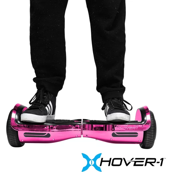 Hover-1 Chrome Electric Hoverboard | 6MPH Top Speed, 6 Mile Range, 4.5HR Full-Charge, Built-In Bluetooth Speaker, Rider Modes: Beginner to Expert