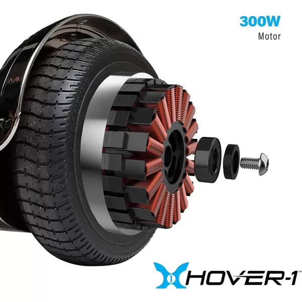 Hover-1 Chrome Electric Hoverboard | 6MPH Top Speed, 6 Mile Range, 4.5HR Full-Charge, Built-In Bluetooth Speaker, Rider Modes: Beginner to Expert