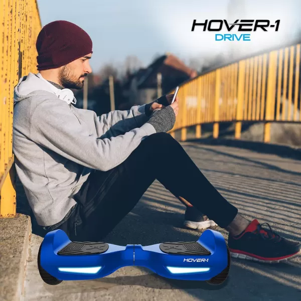 Hover-1 Drive Electric Hoverboard | 7MPH Top Speed, 3 Mile Range, Long Lasting Lithium-Ion Battery, 6HR Full-Charge, Path Illuminating LED Lights