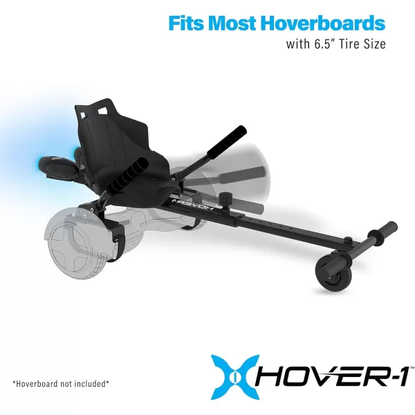 Hover-1 Falcon-1 Buggy Attachment | Turbo LED Lights, Compatible with All 6.5" &amp; 8" Hoverboards, Hand-Operated Rear Wheel Control, Adjustable Frame, Easy Install