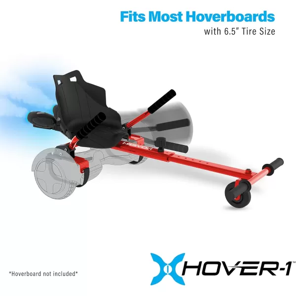 Hover-1 Falcon-1 Buggy Attachment | Turbo LED Lights, Compatible with All 6.5" &amp; 8" Hoverboards, Hand-Operated Rear Wheel Control, Adjustable Frame, Easy Install