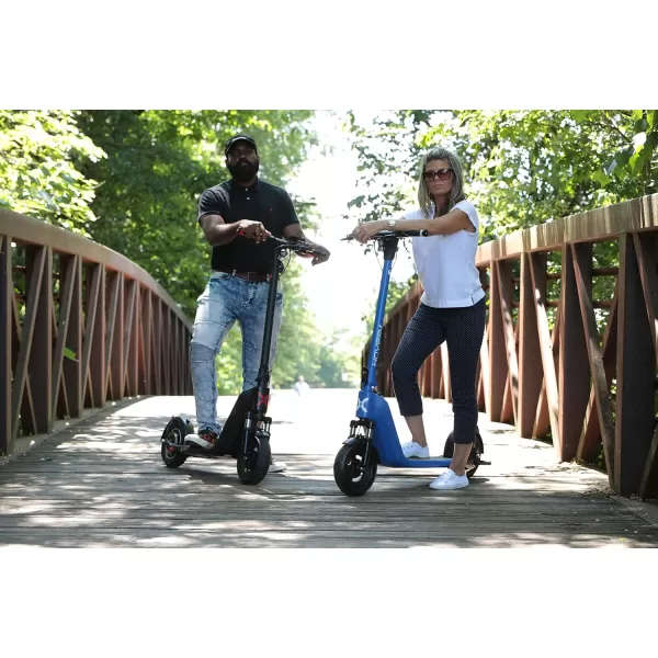 Hover-1 Helios Electric Folding Scooter, 18 MPH Top Speed, 24 Mile Range, 500 Watts Max Power, 10” Pneumatic Tires, Rear Disc Brakes, and Dual Front Suspension