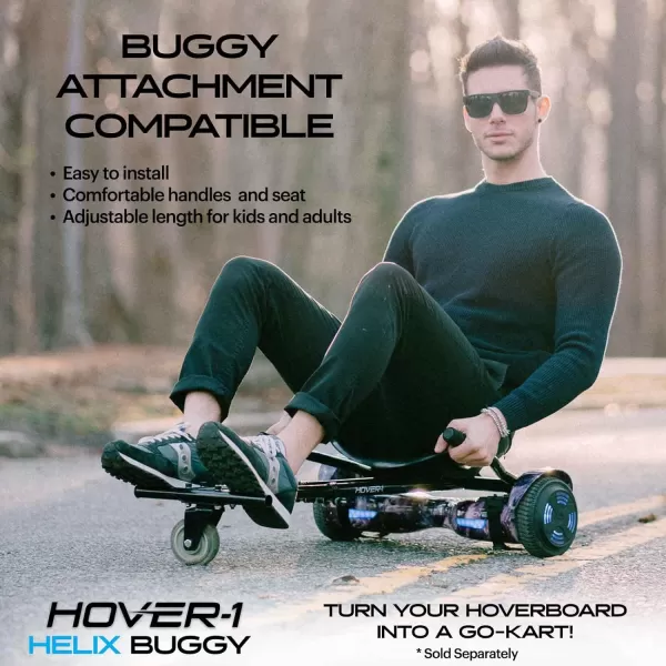 Hover-1 Helix Electric Hoverboard | 7MPH Top Speed, 4 Mile Range, 6HR Full-Charge, Built-In Bluetooth Speaker, Rider Modes: Beginner to Expert