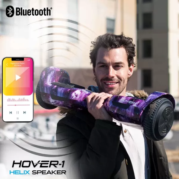 Hover-1 Helix Electric Hoverboard | 7MPH Top Speed, 4 Mile Range, 6HR Full-Charge, Built-In Bluetooth Speaker, Rider Modes: Beginner to Expert