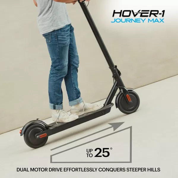 Hover-1 Journey 2.0 Max Foldable Electric Scooter for Adults with 350W/700W Brushless Motor, 15-19 mph Max Speed, 16-26 Mile Range, 8.5” Air-Filled Tires, Hill Climber