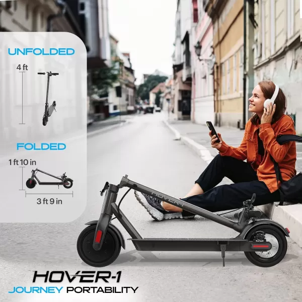 Hover-1 Journey Electric Scooter 14MPH, 16 Mile Range, 5HR Charge, LCD Display, 8.5 Inch High-Grip Tires, 220LB Max Weight, Cert. &amp; Tested - Safe for Kids, Teens, Adults