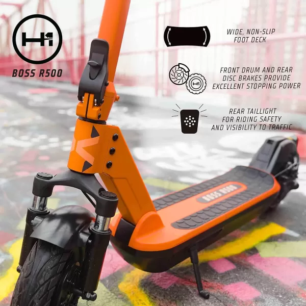 Hover-1 Pro Series Boss Foldable Electric Scooter with 500W Brushless Motor, 20 mph Max Speed, 10” Honeycomb Tires and 24 Mile Range