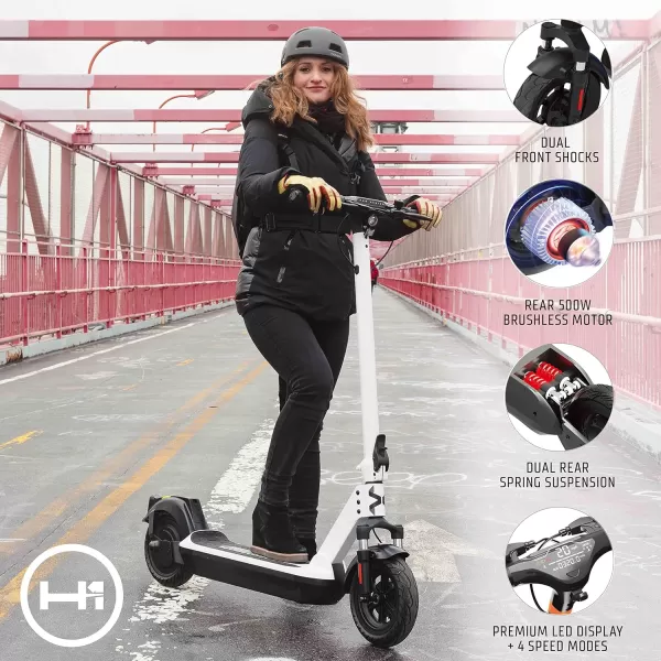 Hover-1 Pro Series Boss Foldable Electric Scooter with 500W Brushless Motor, 20 mph Max Speed, 10” Honeycomb Tires and 24 Mile Range