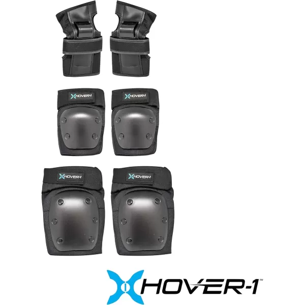 Hover-1 Protective Elbow Pads, Knee Pads, Wrist Guards, Padded Shorts, Tank Top, T-Shirt - Hard PP Shells for Impact Resistance &amp; EVA Foam Protective Padding for Skating, Hoverboards, E-Scooters