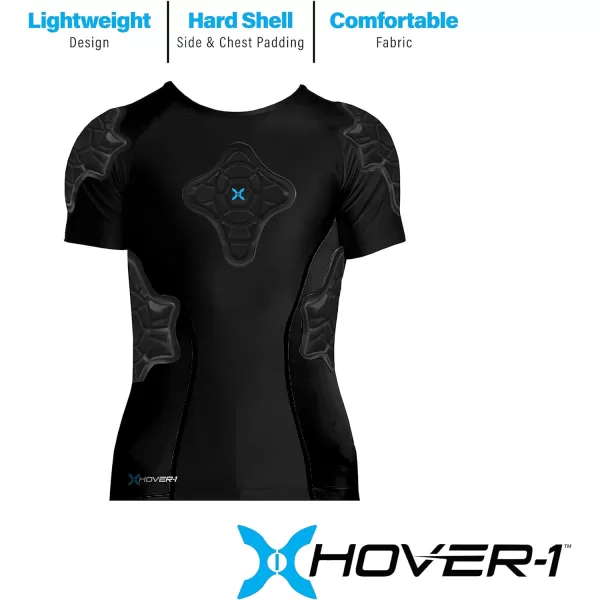 Hover-1 Protective Elbow Pads, Knee Pads, Wrist Guards, Padded Shorts, Tank Top, T-Shirt - Hard PP Shells for Impact Resistance &amp; EVA Foam Protective Padding for Skating, Hoverboards, E-Scooters