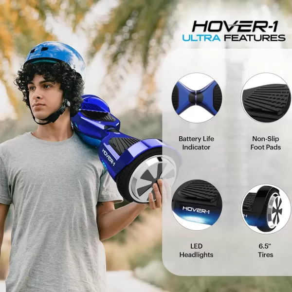 Hover-1 Ultra Electric Hoverboard | 7MPH Top Speed, 12 Mile Range, 500W Motor, Long Lasting Li-Ion Battery, Rider Modes: Beginner to Expert, 4HR Full Charge