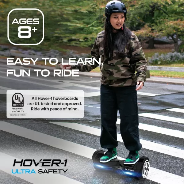 Hover-1 Ultra Electric Hoverboard | 7MPH Top Speed, 12 Mile Range, 500W Motor, Long Lasting Li-Ion Battery, Rider Modes: Beginner to Expert, 4HR Full Charge