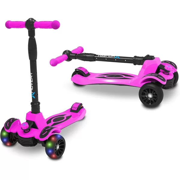 Hover-1 Vivid Folding Kick Scooter for Kids  | Features Lean-to-Turn Axle, Solid PU Tires &amp; Slim-Design, 110 LB Max Load Capacity, Safe