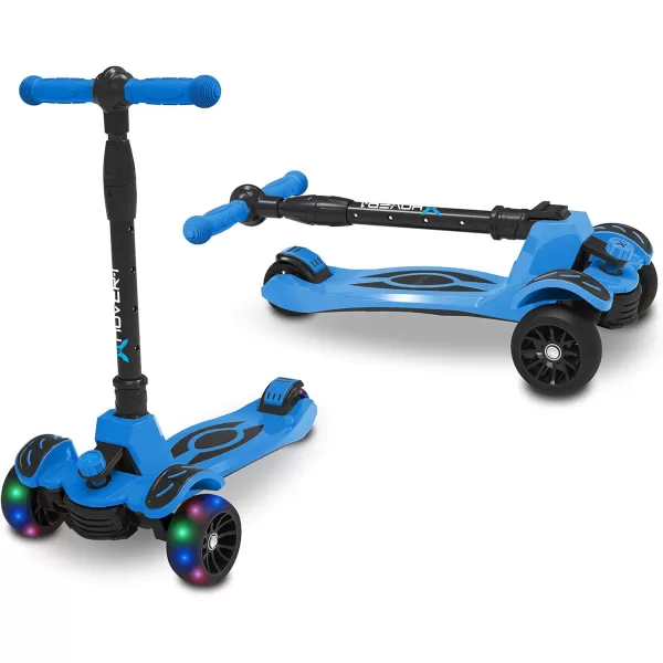 Hover-1 Vivid Folding Kick Scooter for Kids  | Features Lean-to-Turn Axle, Solid PU Tires &amp; Slim-Design, 110 LB Max Load Capacity, Safe