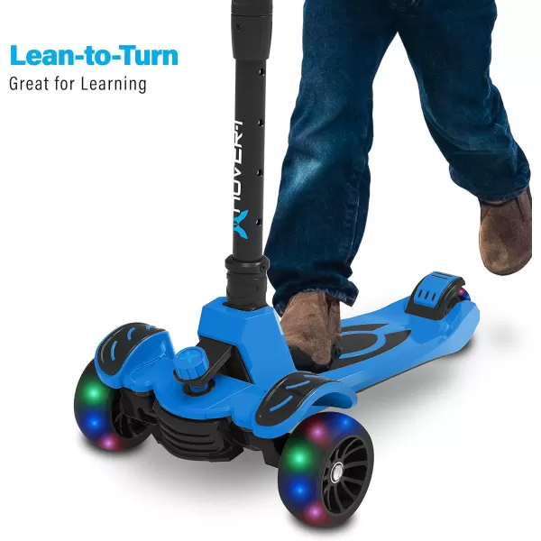 Hover-1 Vivid Folding Kick Scooter for Kids  | Features Lean-to-Turn Axle, Solid PU Tires &amp; Slim-Design, 110 LB Max Load Capacity, Safe